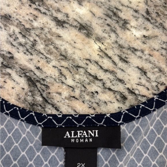 Alfani Orange and Black Floral Tank Top - Picture 6 of 7